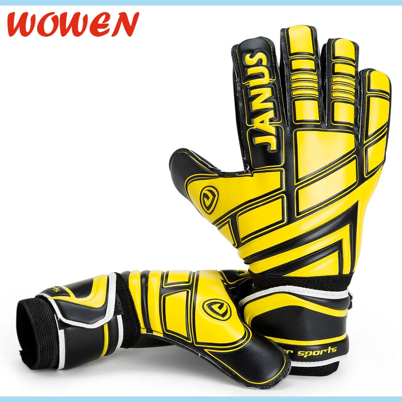 

Latex Fingersave Roll Finger Cut Gloves Football Goalkeeper Gloves, Black and yellow