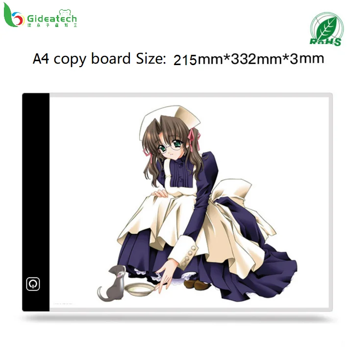
Hot selling high quality 3 Dimming adjustable A4 LED light pad Led Drawing Board Light-up Tracing Pad for Kids and students 