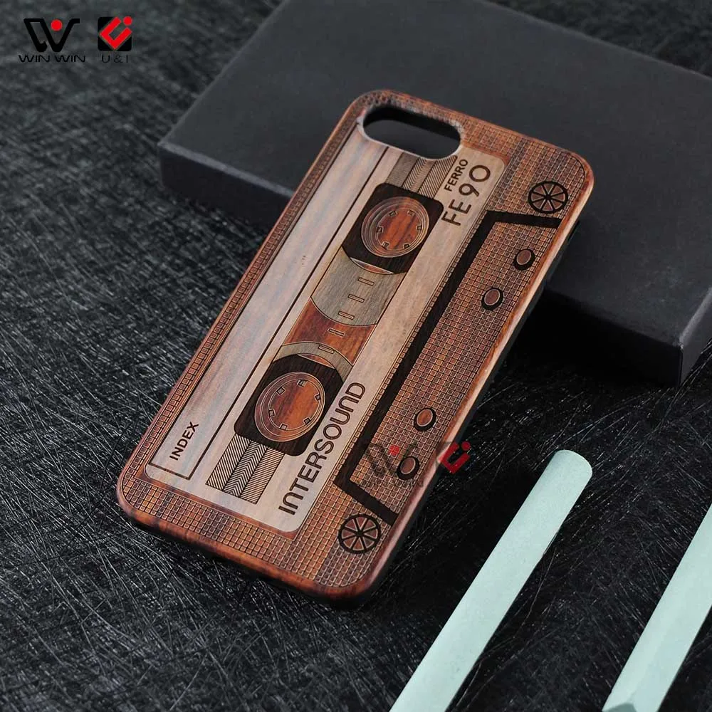 

Custom Design Wholesale Sublimation TPU Frame Rosewood Phone Case For iPhone 6 7 8 Plus X, Customized