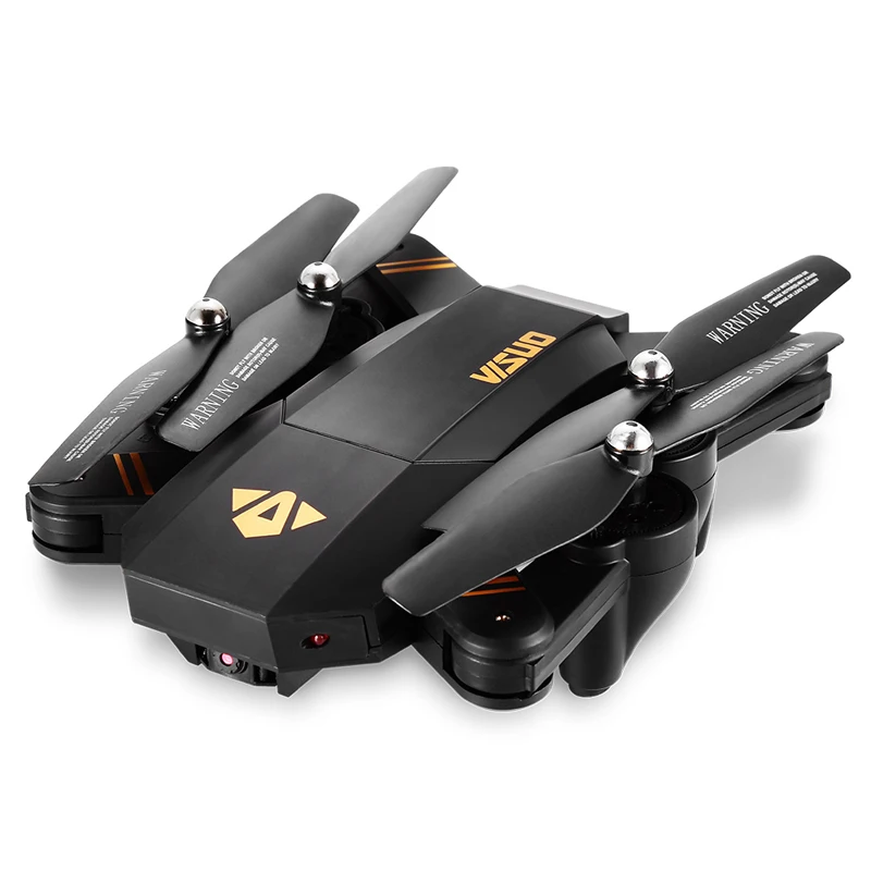 

VISUO Xs809HW Xs809W Foldable Drone with Camera HD 2MP Wide Angle WIFI FPV Altitude Hold RC Quadcopter Helicopter VS H47 Dron, Black