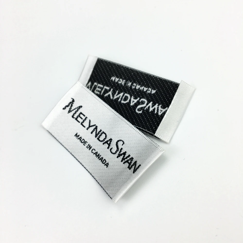

Wholesale High quality custom logo Satin woven label for clothing, Customized