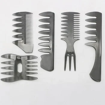 Jdk Men 5pcs Hair Combs Set For Styler Insert Hair Pick Paddle