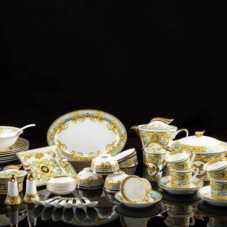 Luxury Tableware Fine Bone China Dinner Set Wholesale Dinner Sets