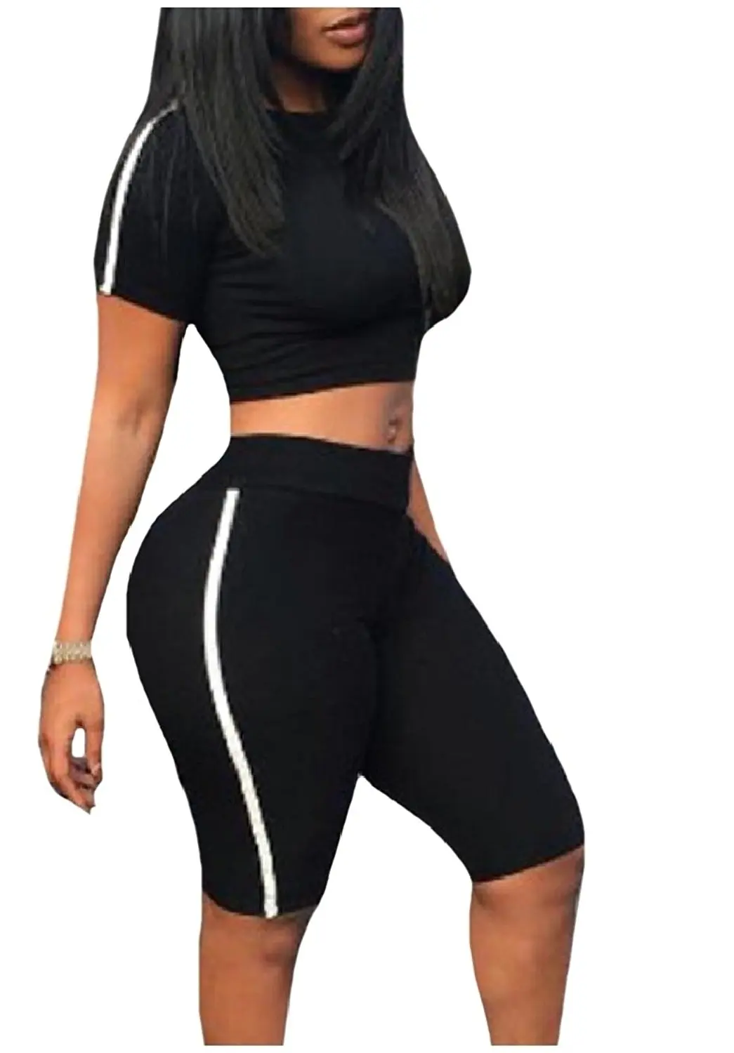 sweat crop top set