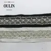 2018 hot selling designs pear lace trim stitch on pants with rhinestones chain tapes trims