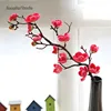 Peach Flower Artificial Cherry Spring Plum Blossom Branch Simulation Silk Flower Branch Home Wedding Party Decor