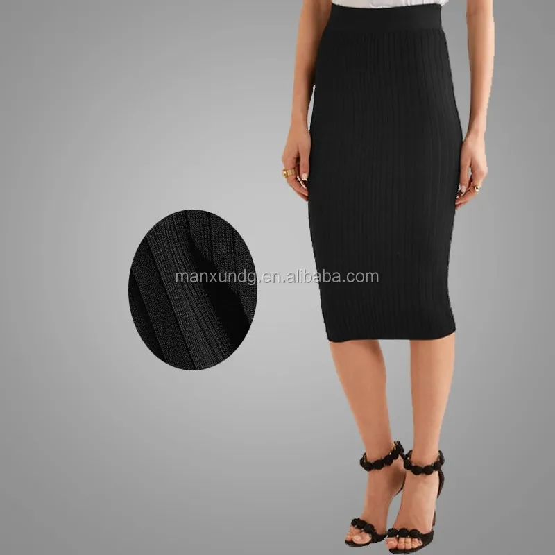 black midi pencil skirt