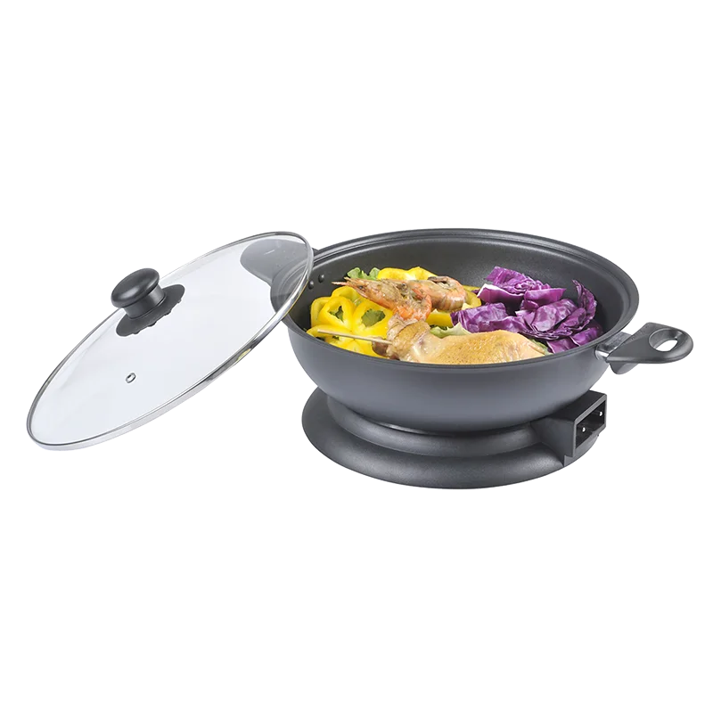 2018 Hot And Cheap Nonstick Chinese Electric Wok With Glass Lid Buy