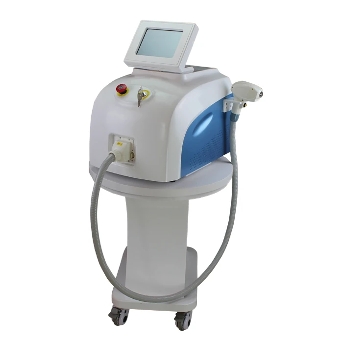 

portable epilator terminator diode laser 755 808 1064 808nm diode laser hair removal machine, Blue and white