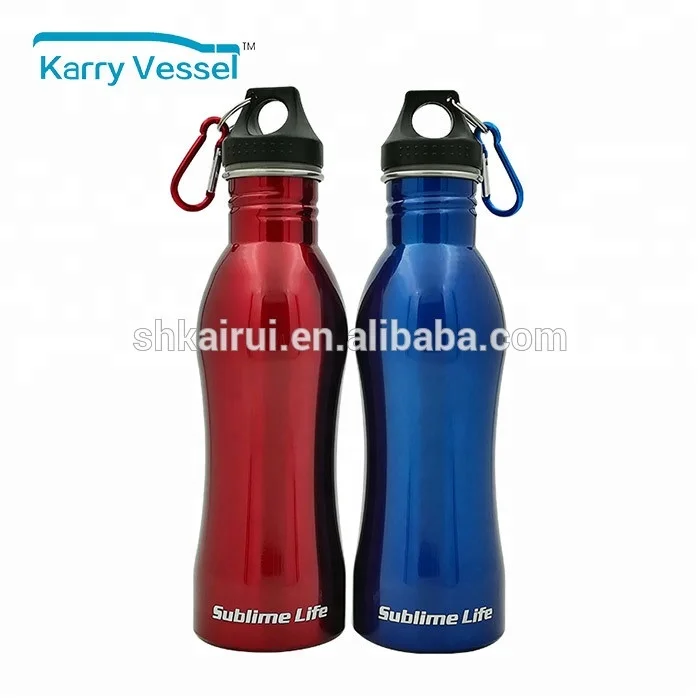 Customized 750 ml Hot sale double wall stainless steel sport water bottle with hand grip for climbing