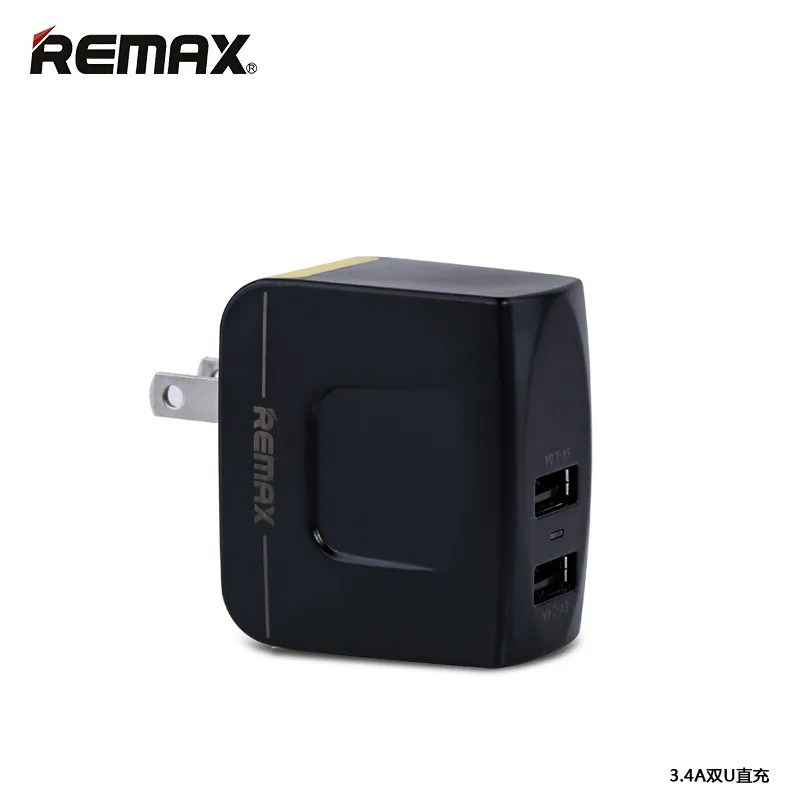 

Remax Quality 3.4A Multiple Dual Ports Wall USB Charger, White;black