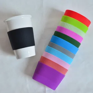 Image of Eco-friendly Heat Resistant and Anti-slip Cup Sleeve Silicone Coffee Cup Holder