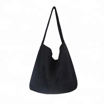 

Custom Simple Style School Cotton Canvas Tote Shopping Bag, Customized color.