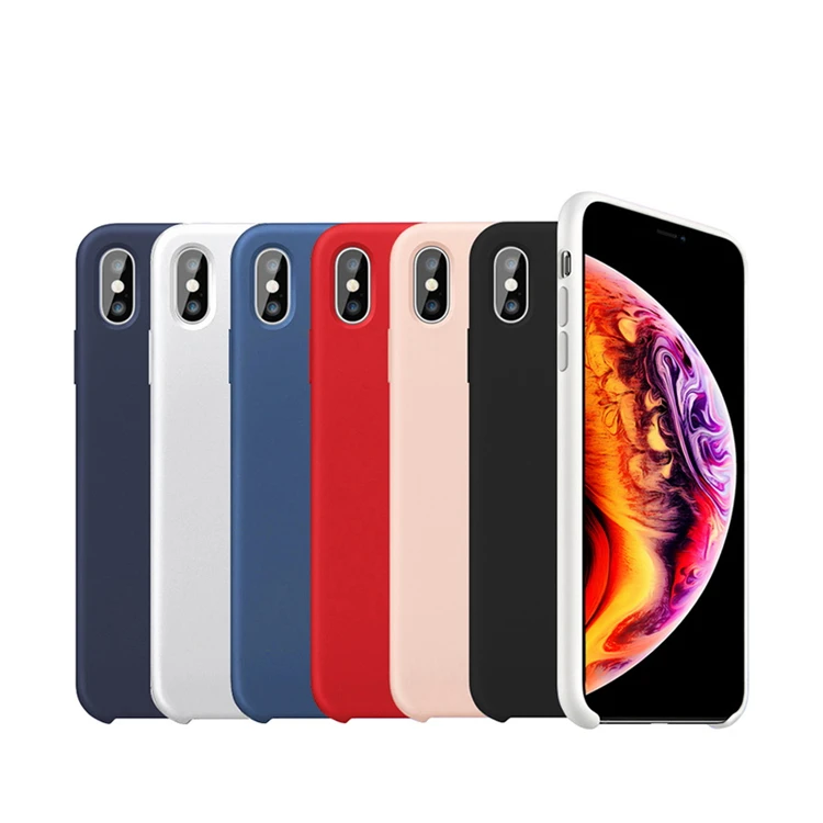 

High quality ultra thin solid color trilateral sealing shockproof hard tpu cell phone case cover for iphone xs max slim case
