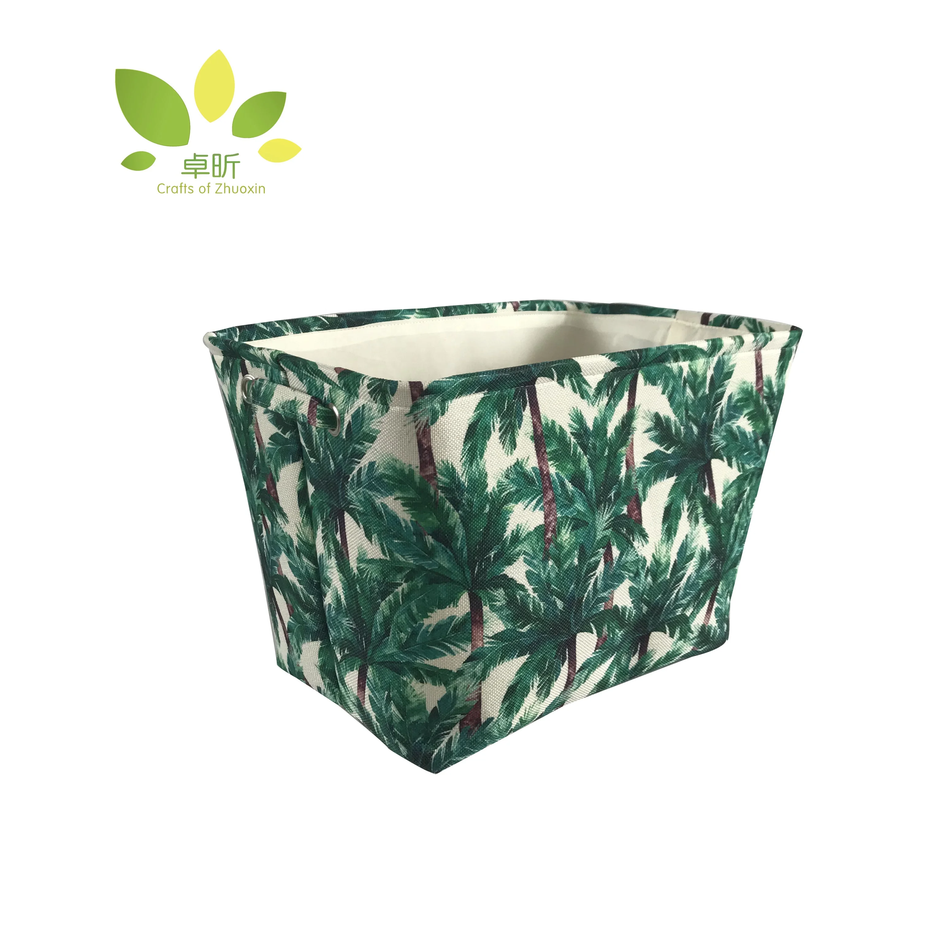 
Beautiful printed canvas fabric basket 