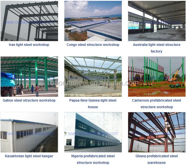 light steel structure warehouse/steel shade structure
