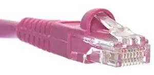 Cat-5e 100FT Molded Ethernet Network Snagless Patch Cord - Pink