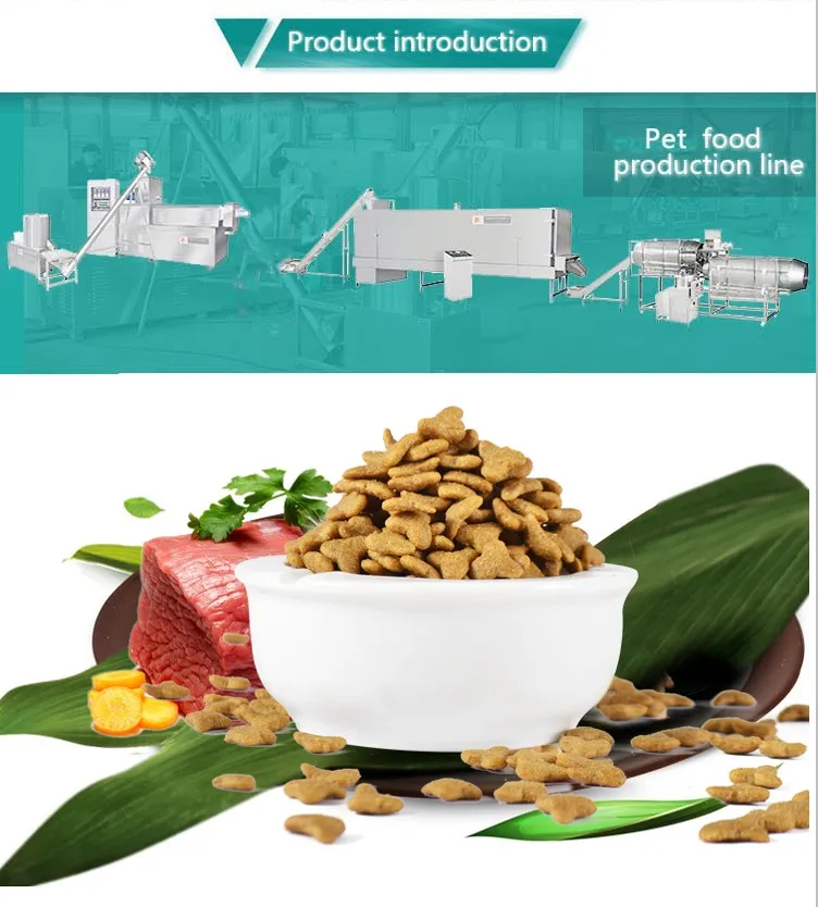 
Continuous Automatic dry dog food extruder 