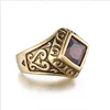 Fashion Trends Summer 2017 Gemstone Rock punk gold personality men's rings JH658