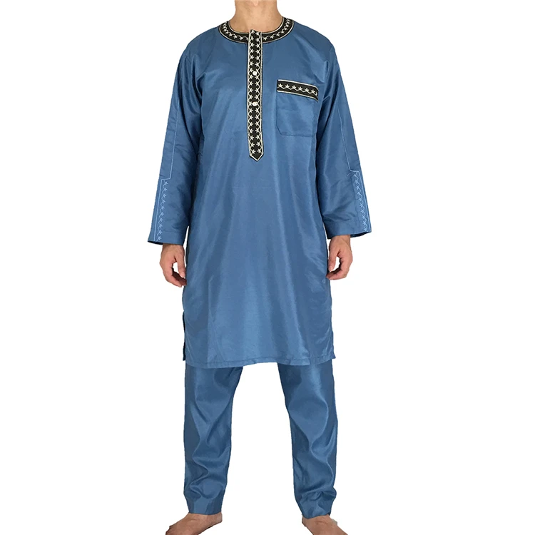 

latest design 2017 islamic men long sleeve thobe with pants, Mix colors
