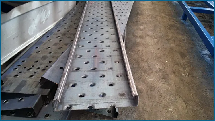 Automatic sheet steel cold plate walk board u scaffolding planks deck roll forming machine