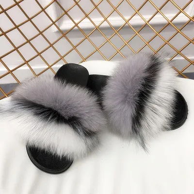
Hot sale High Quality Colorful Fur Sliders fur slipper indoor 