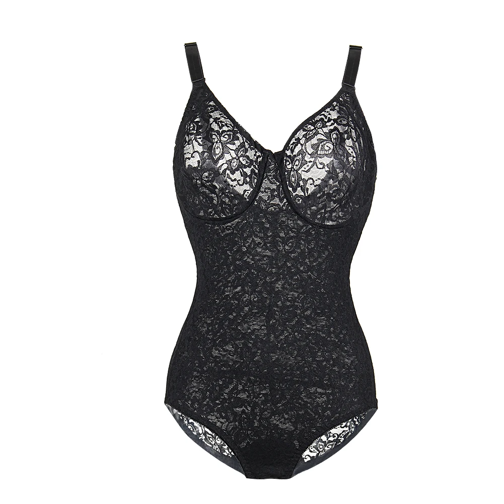 black lace underwire bodysuit