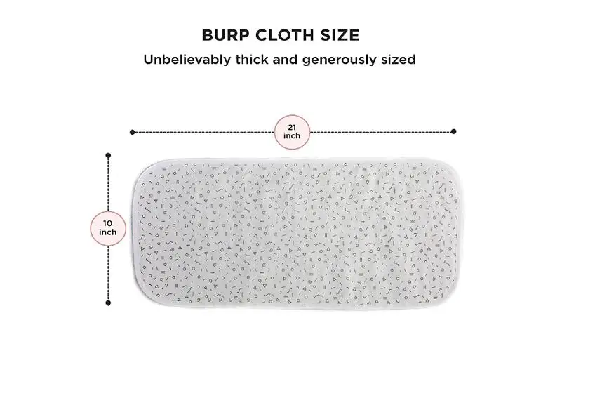 burp cloth size