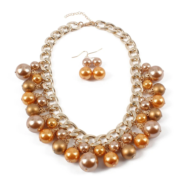 

Fashion Women Newest pearl necklace set pearl necklaces and earrings
