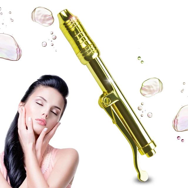 

linuo 2019 Newest Gold plating no needle injection gun hyaluronic acid pen lip filler injector hyaluronic pen