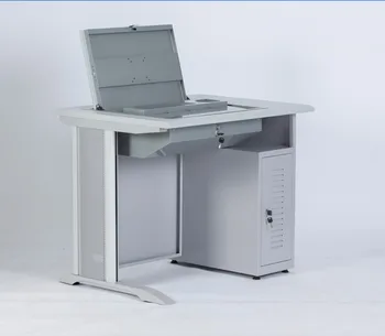 Computer Desk With Lockable Flip Up Lcd Holder And Cpu Holder