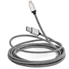 Favorable price 6ft 2A braided usb cable silver data cable with crystal box for iphone charging