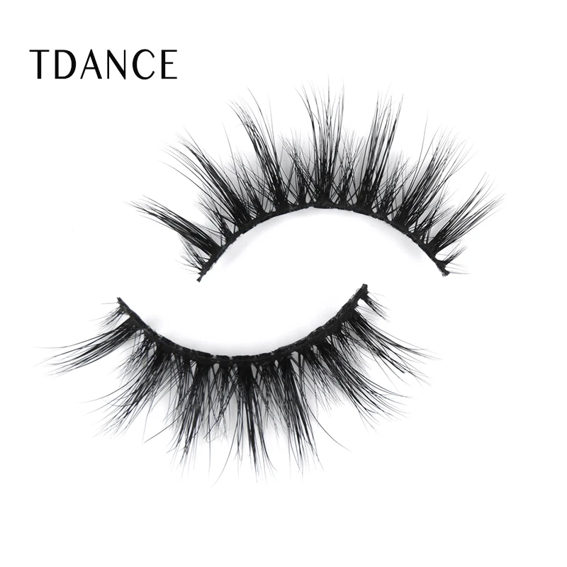 

TDANCE real mink 3d lashes Korean silk strip lashes how to get longer eyelashes, Natural black