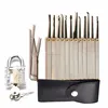 Training Lock Cut away Practice Padlock + 12 Pcs Manganese Stainless Steel Locksmith Crochet Hook