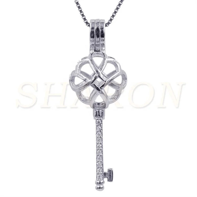 

Bulk Wholesale Pearl Party S925 Sterling Silver Chinese Knot Pearl Cage Pendant