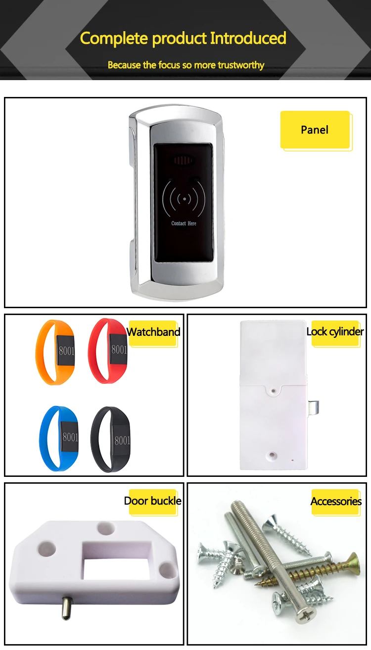 High Sale Zinc alloy intelligent keyless Sauna Intelligent RFID Card Reader sauna room electronic locker lock