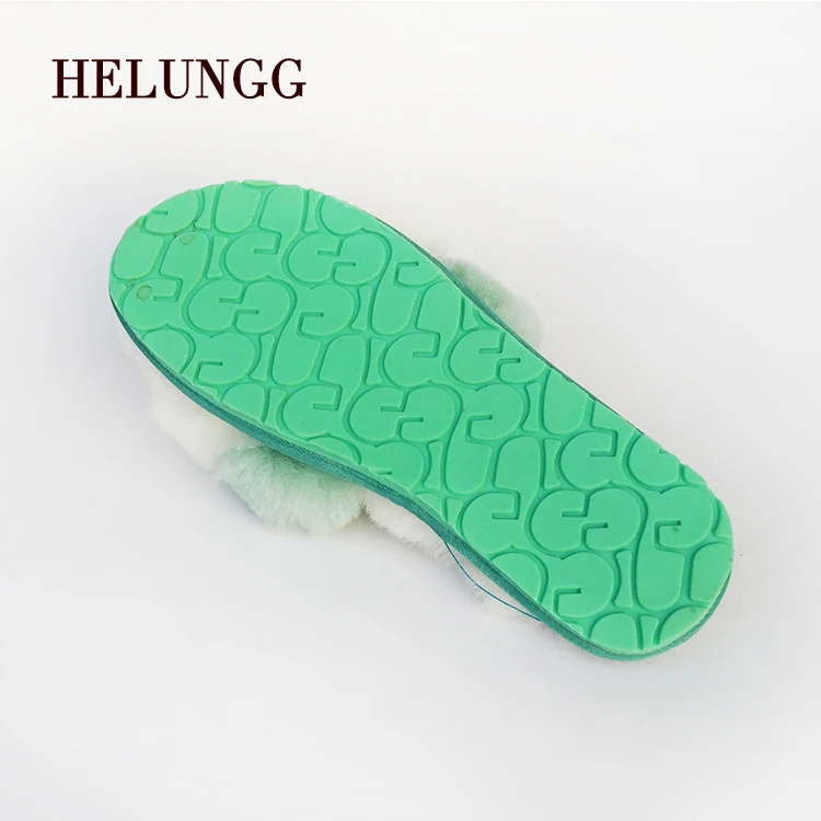 
2020 new arrival handmade chic fashionable soft warm anti skid Winter 100% Wool indoor Slippers For Women 