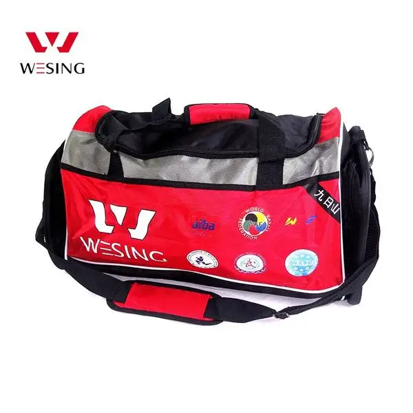 

wesing sanda martial arts equipment bag, Black and red