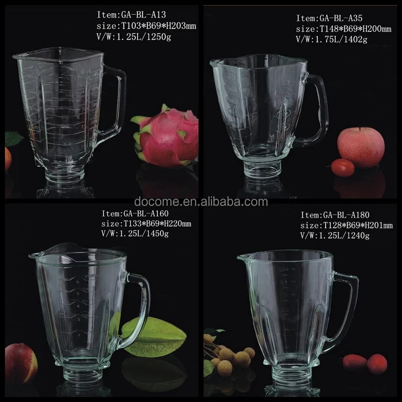 1.0L Soda-lime Glass Blender Jug Replacement Juicer Jar Glass Pitcher Jar  Spare Parts For Blender And Juicer - Buy 1.0L Soda-lime Glass Blender Jug  Replacement Juicer Jar Glass Pitcher Jar Spare Parts