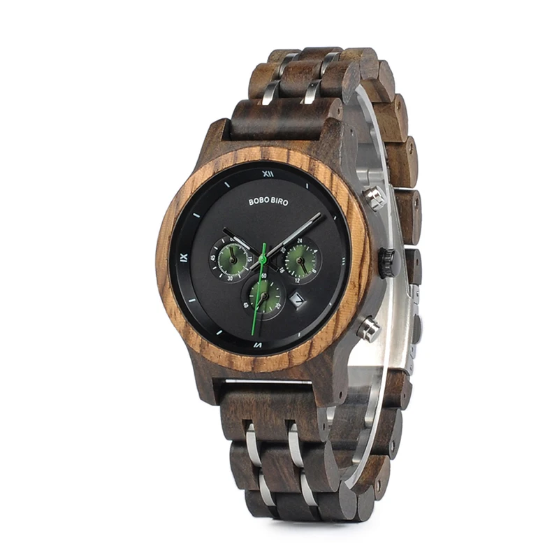 

BOBO BIRD Women Wood Watch with Stopwatch Chronograph funtion, Picture