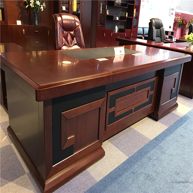 Wood Veneer L Shaped Office Table Executive CEO Office Desk Of Best Office Furniture Manufacturers