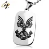 Hot sale factory supply cheap High-quality stainless steel custom Eagle metal dog tag with chain