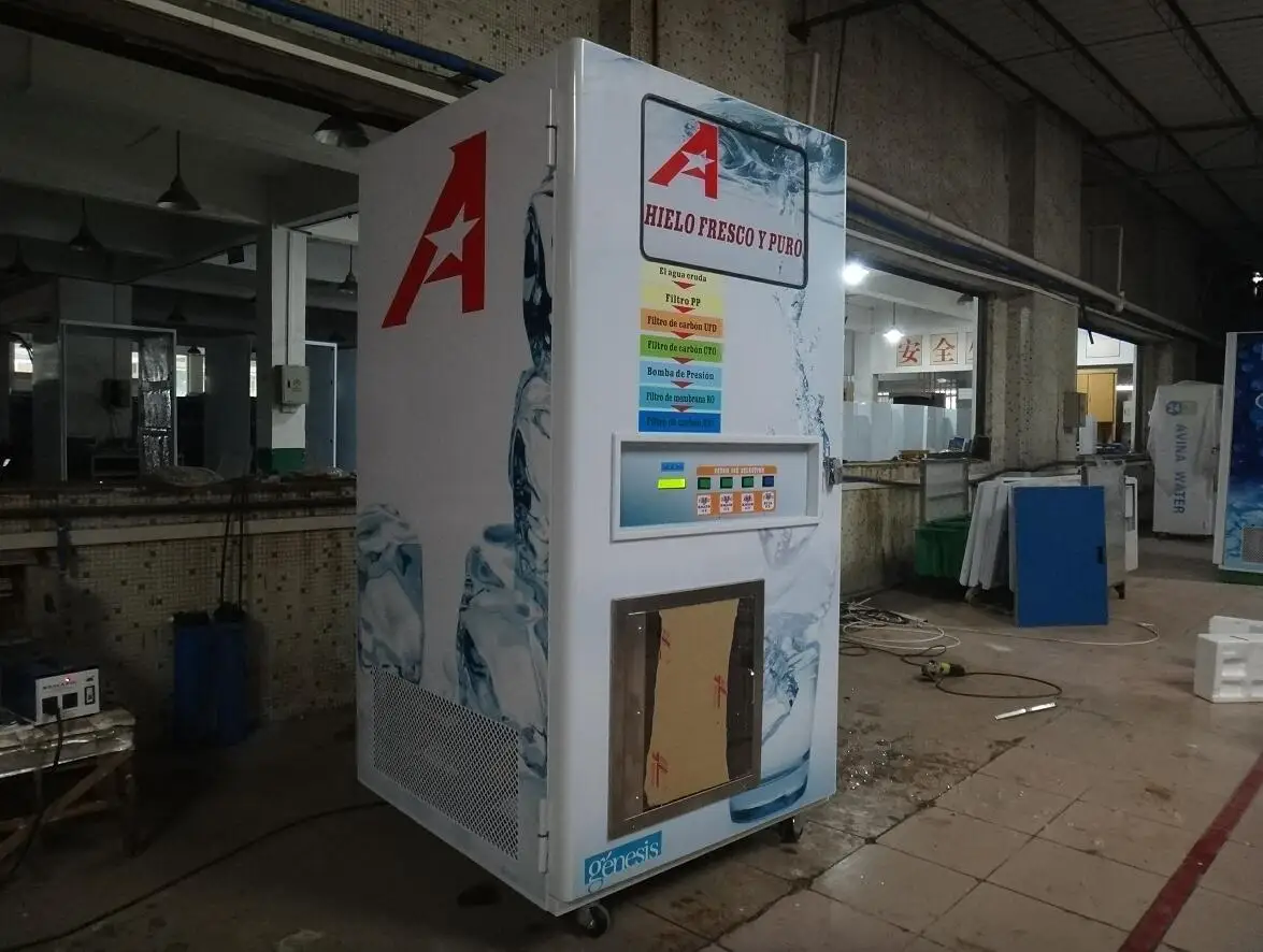 Waterproof all-steel cabinest automatic ice vending machine