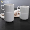 170ml 215ml 284ml Custom Logo Ceramic Stackable Cups For Coffee Tea