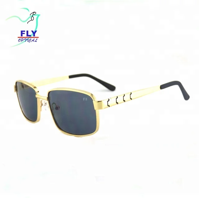 

High quality fashion metal stainless rectangle UV400 polarized sunglasses New products most popular sunglasses, Gold