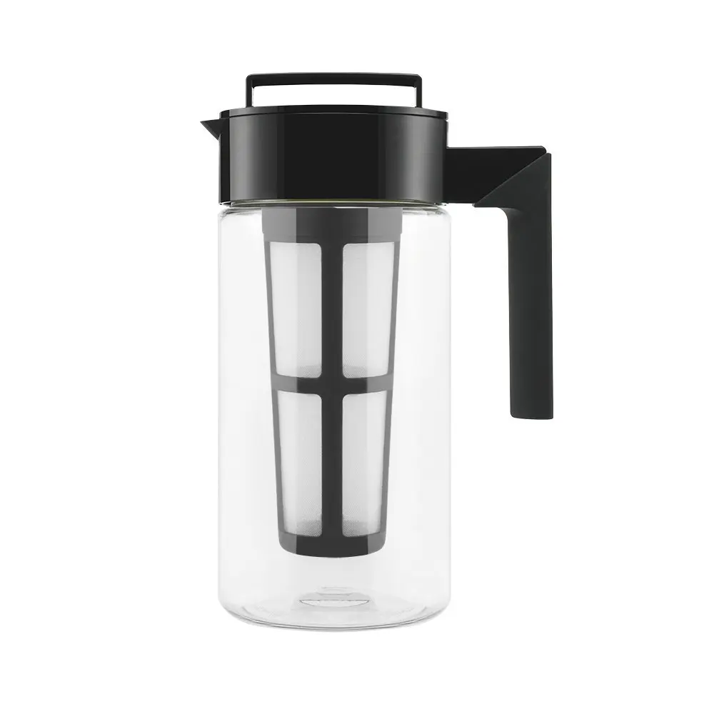 

BFA Free Plastic Cold Brew Coffee Maker with nylon mesh, Transparent