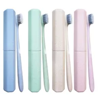 

FDA Approved Environmental Biodegradable Wheat Straw Toothbrush with Travel Toothbrush Case