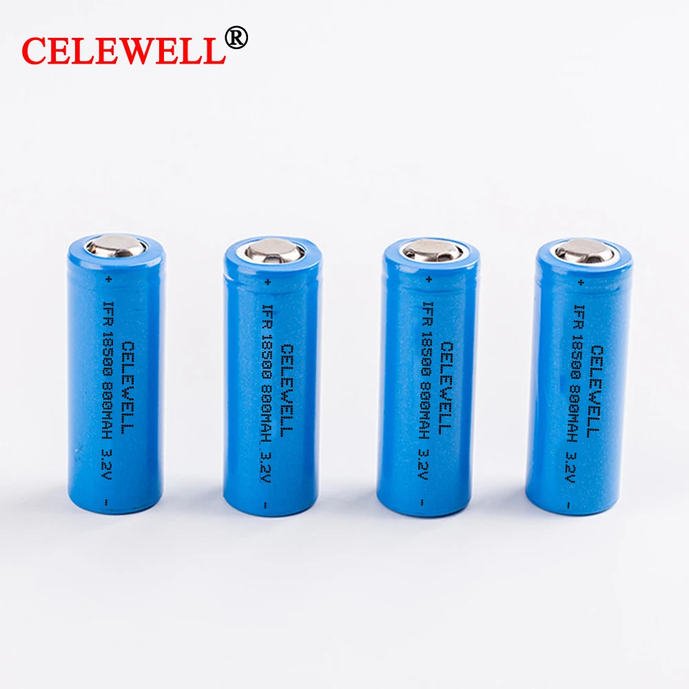 Industrial Use Rechargeable Lifepo4 Battery 18500 3.2v 800mah Full ...