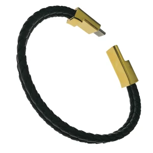 Leather Charging Bracelet Type C USB Cable
