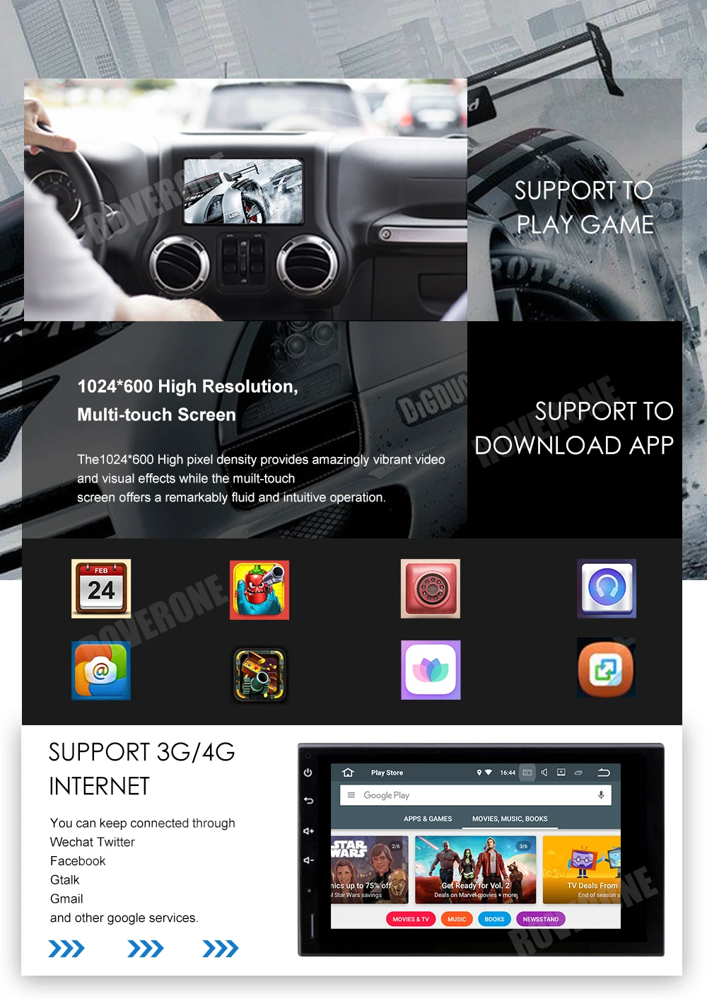 Excellent RoverOne For Toyota RAV4 2006 - 2012 Android 8.1 Autoradio Car Multimedia Player Radio GPS Navigation Bluetooth Head Unit NO DVD 22
